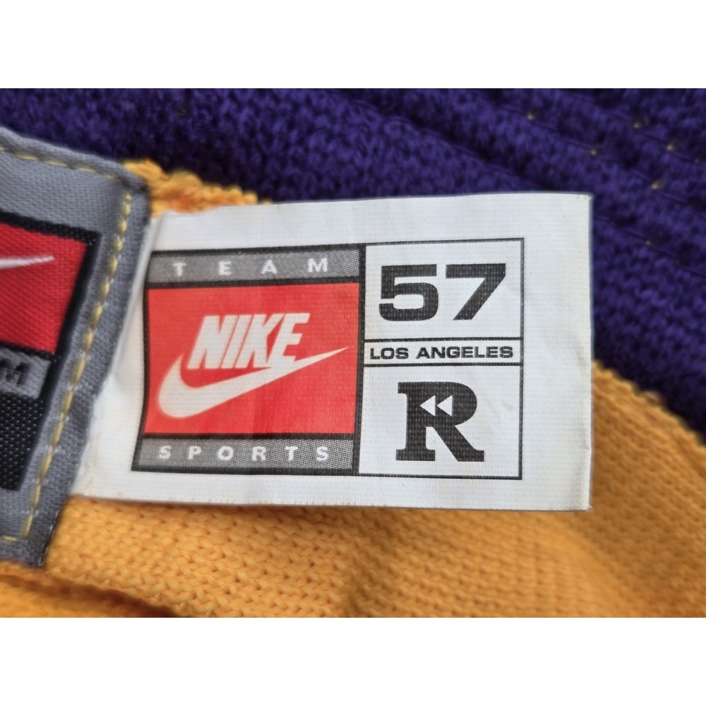 Vintage Nike Los Angeles Lakers Throwback Bucket Hat Yellow/Purple LA Lakers Cap - Picture 7 of 8